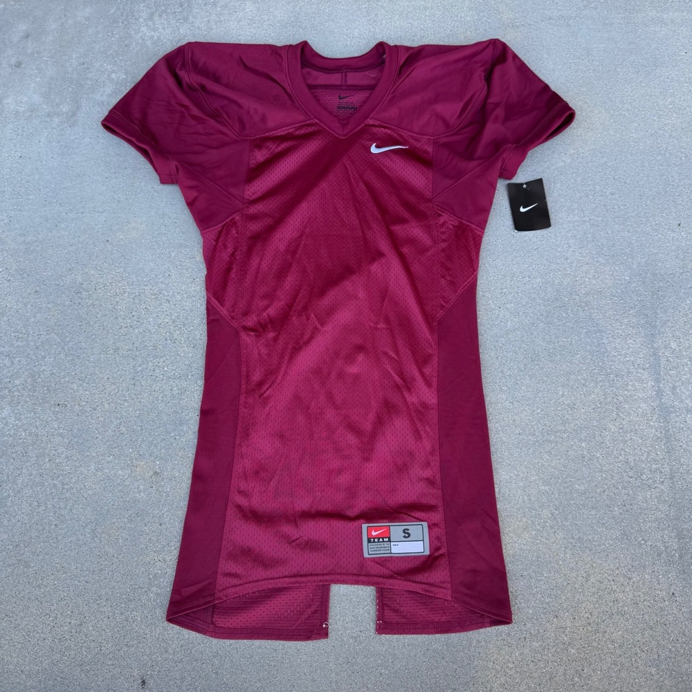 Nike‎ Team Football Jersey Maroon Burgundy Mesh Training Top 535703-610 S